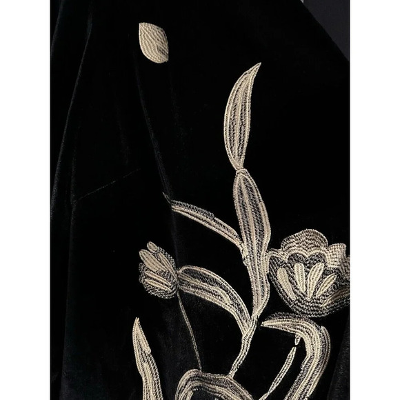 NWT Ming Wang Black Gold Embroidery Velvet Jacket 2X - Picture 5 of 9